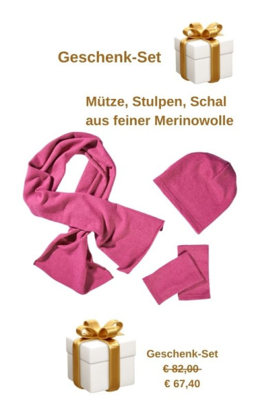 Geschenk-Set Merino Pink