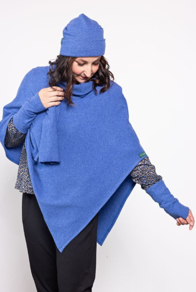 Poncho Merino Mittelblau